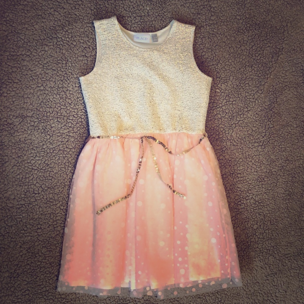 Gold & pink dress